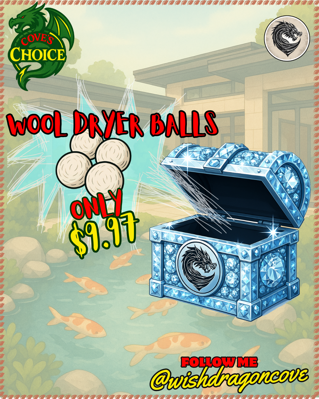 (๐) $9.97 Budieggs Wool Dryer Balls
