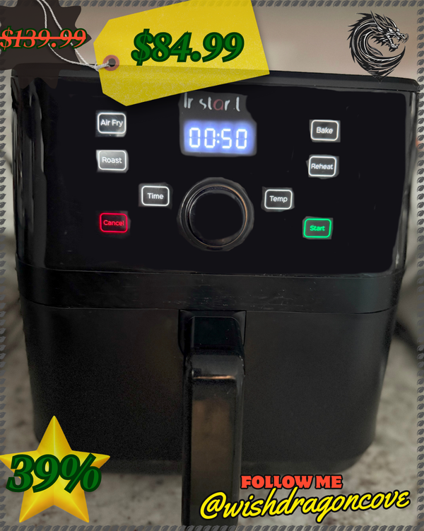 (Prime Day Final Day) Instant Pot Vortex 6QT XL Air Fryer, 4-in-1 Functions that Crisps, Roasts, Reheats, Bakes for Quick Easy Meals
