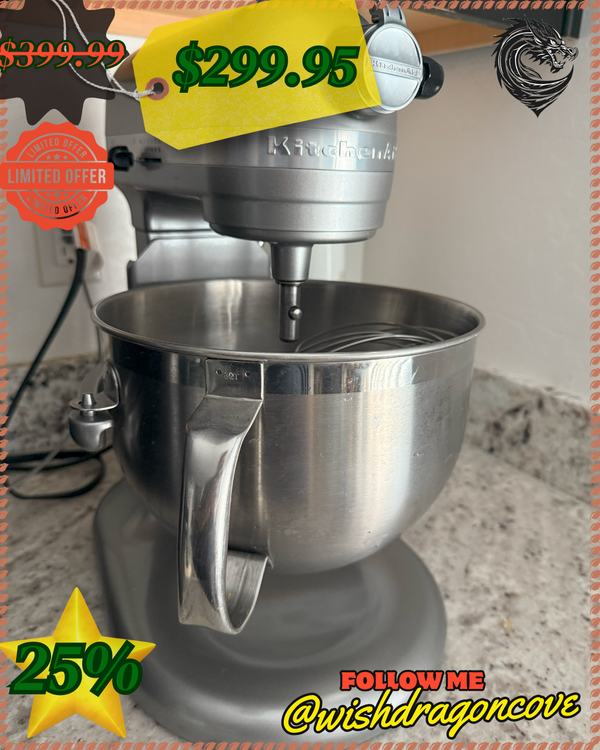 (Limited time deal) Deal Worth Mixing For! KitchenAid 4.5 Quart Tilt-Head Stand Mixer K45SS - Bonus Pizza Napoletana Dough Recipe