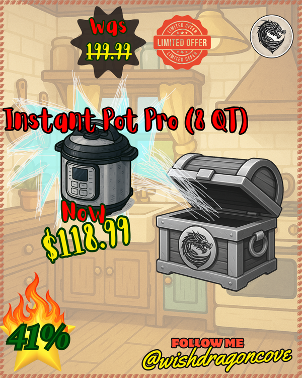 (🔥) 41% Off! $118.94 Instant Pot Pro (8 QT)
